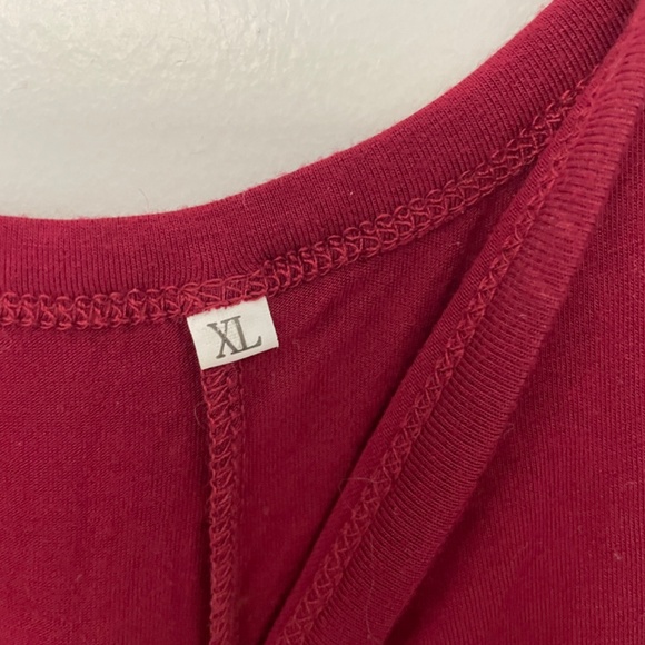 Size XL stretchy maroon jumpsuit - Picture 2 of 2